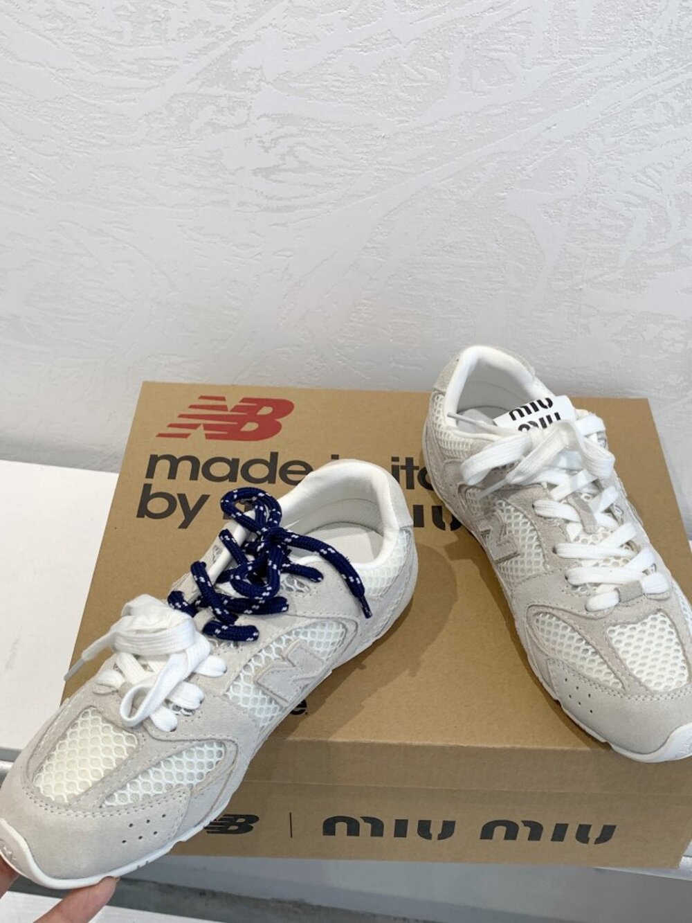 New Balance X Miu Miu 530 SL suede and mesh sneakers